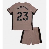 Dječji Nogometni Dres Tottenham Hotspur Pedro Porro #23 Rezervni 2023-24 Kratak Rukav (+ Kratke hlače)
